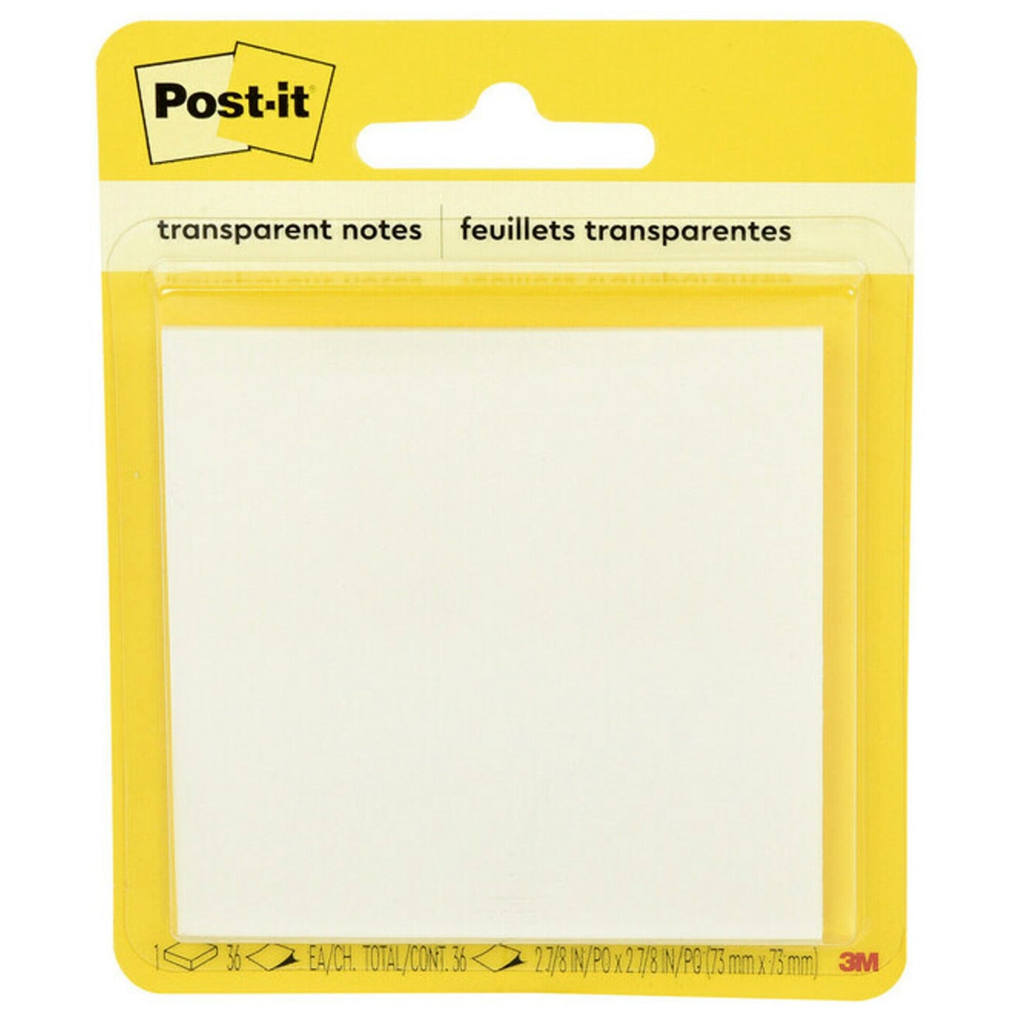 Post-it Transparent Sticky Notes - Clear, 36 Ct