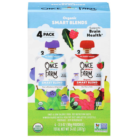 Once Upon a Farm Organic Smart Blend Pouches - Variety Pack