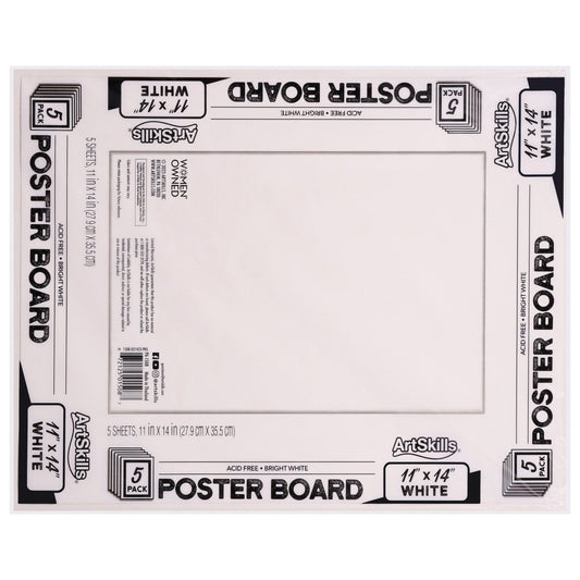 ArtSkills 5 Poster Boards - White
