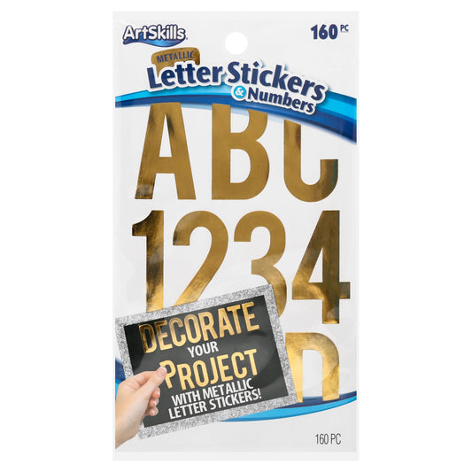 ArtSkills Metallic Letters & Numbers Stickers - Gold
