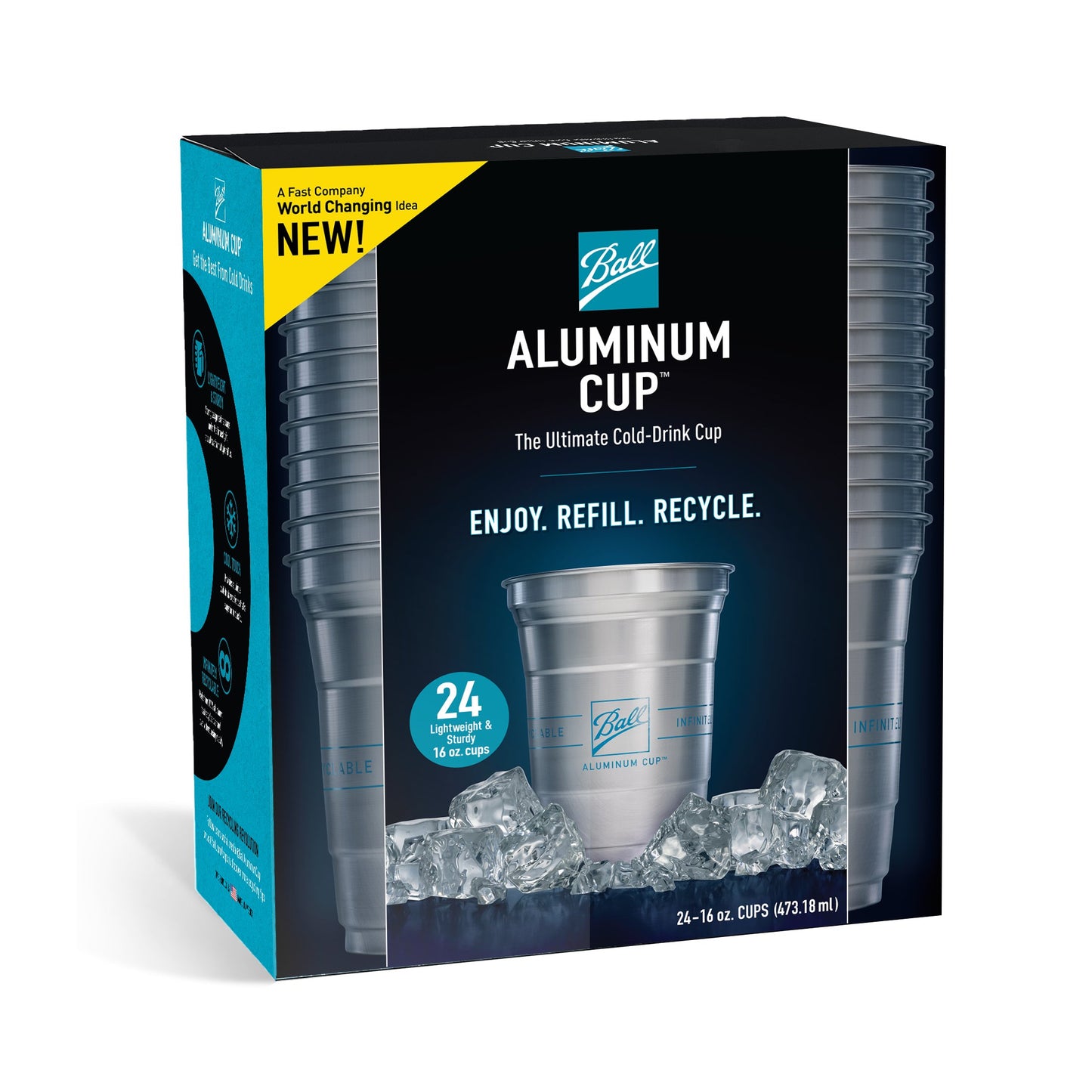 Ball 16 oz Aluminum Cup Cold-Drink Recyclable Party Cups
