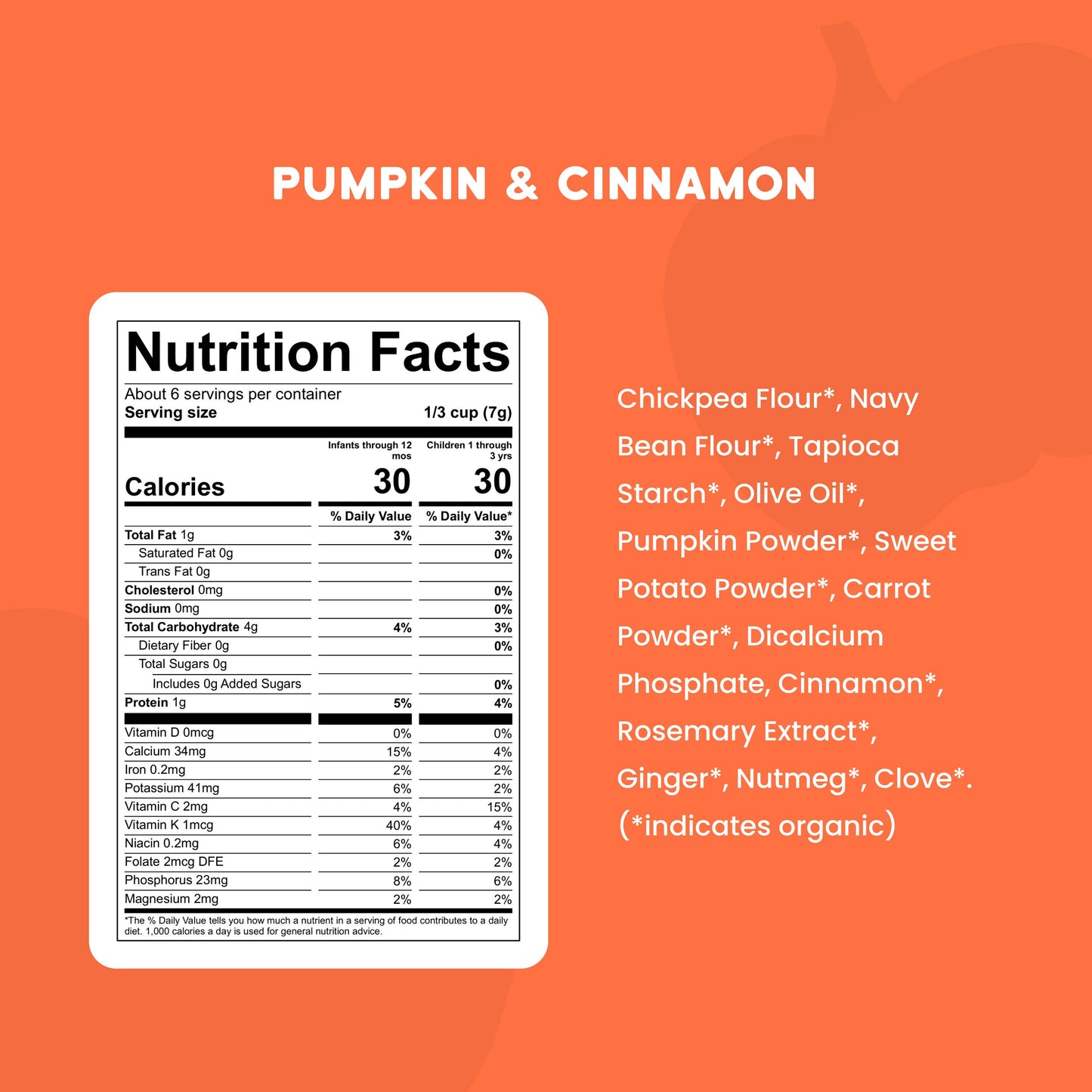 Serenity Kids Grain Free Puffs - Pumpkin & Cinnamon