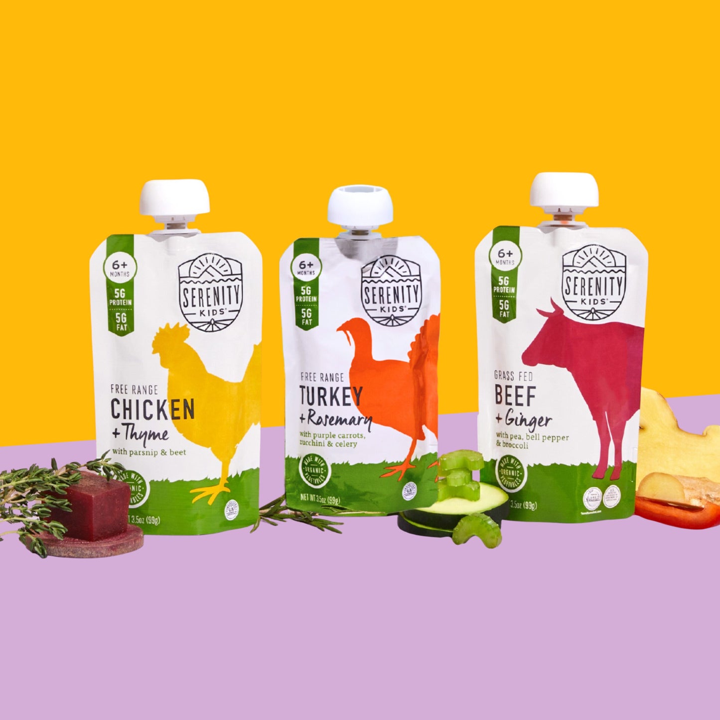 Serenity Kids Baby Food Pouch - Free Range Chicken And Thyme