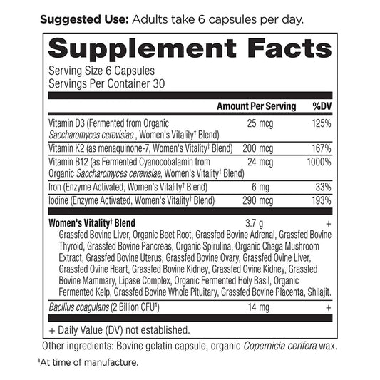 Ancient Nutrition Women's Vitality Capsules