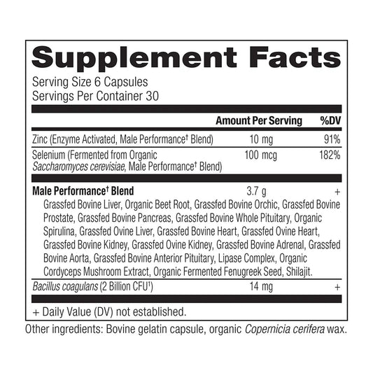 Ancient Nutrition Male Performance Supplement Capsules