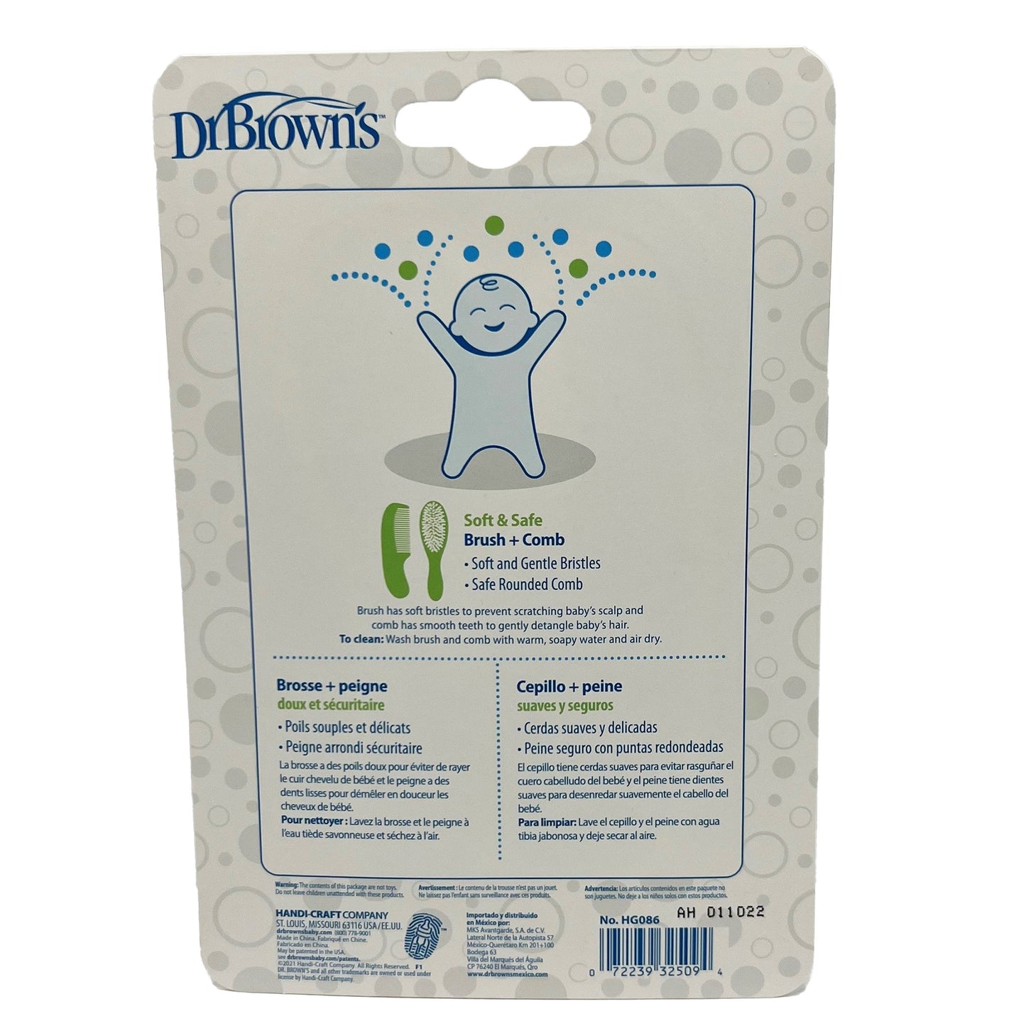 Dr. Brown's Soft & Safe Baby Brush + Comb Set