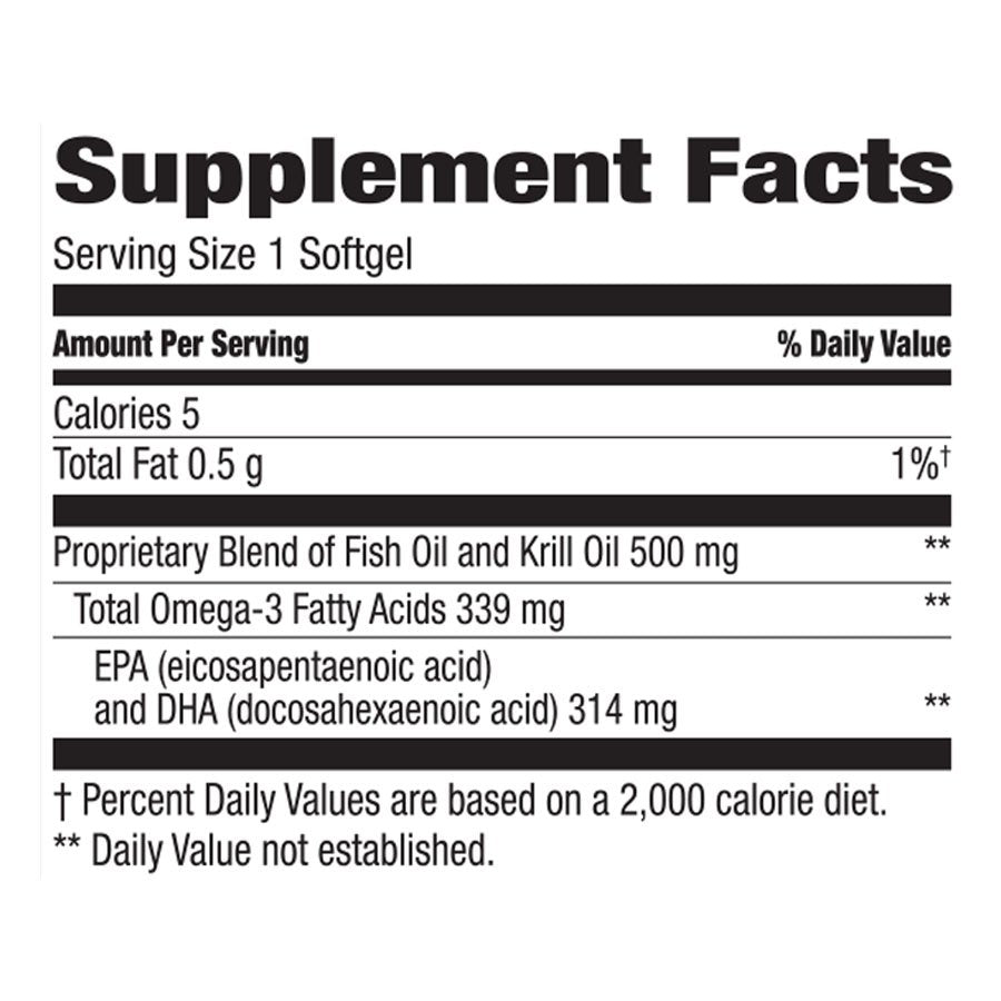 H-E-B Vitamins Omega-3 Fish & Krill Oil 500mg Softgels