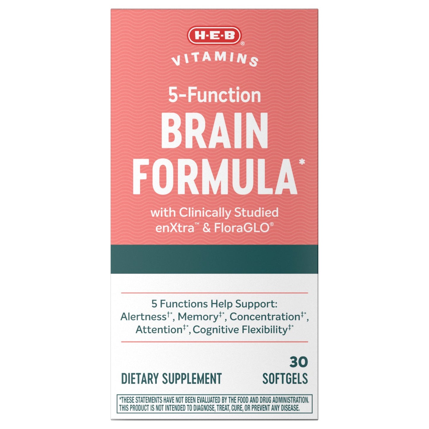 H-E-B Vitamins 5-Function Brain Formula Softgels