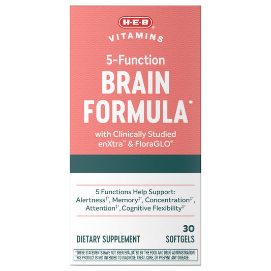 H-E-B Vitamins 5-Function Brain Formula Softgels