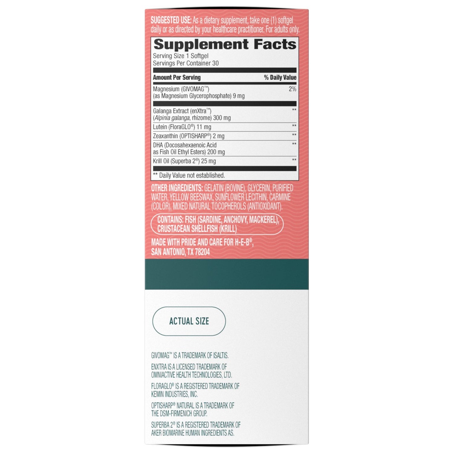 H-E-B Vitamins 5-Function Brain Formula Softgels
