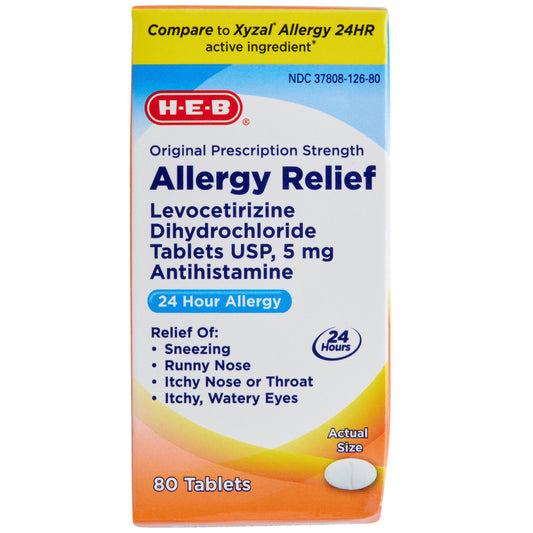 H-E-B Prescription Strength 24 Hr Allergy Relief Antihistamine 5 mg Tablets
