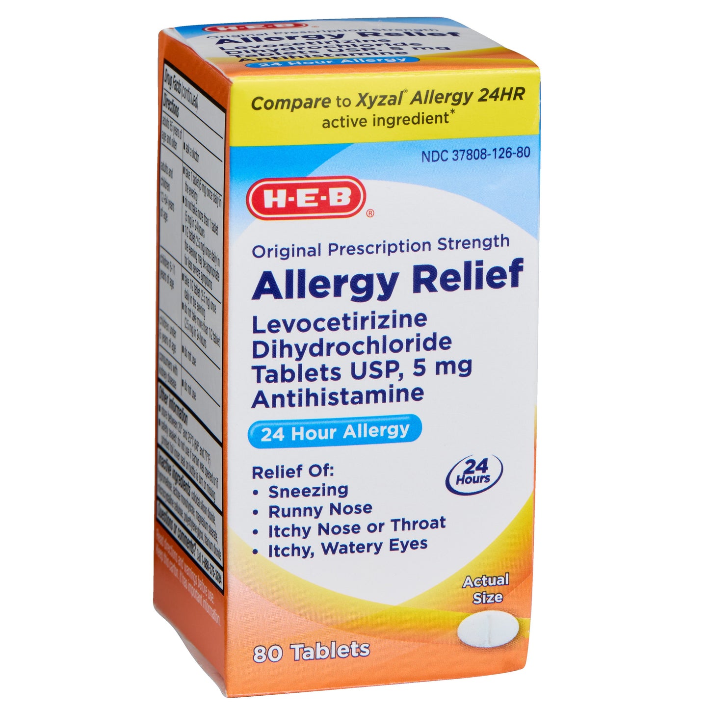 H-E-B Prescription Strength 24 Hr Allergy Relief Antihistamine 5 mg Tablets