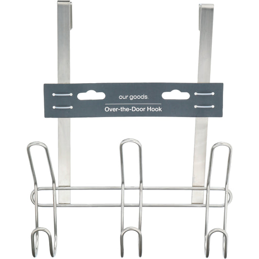 our goods Over the Door Nickel Finish Storage Hook