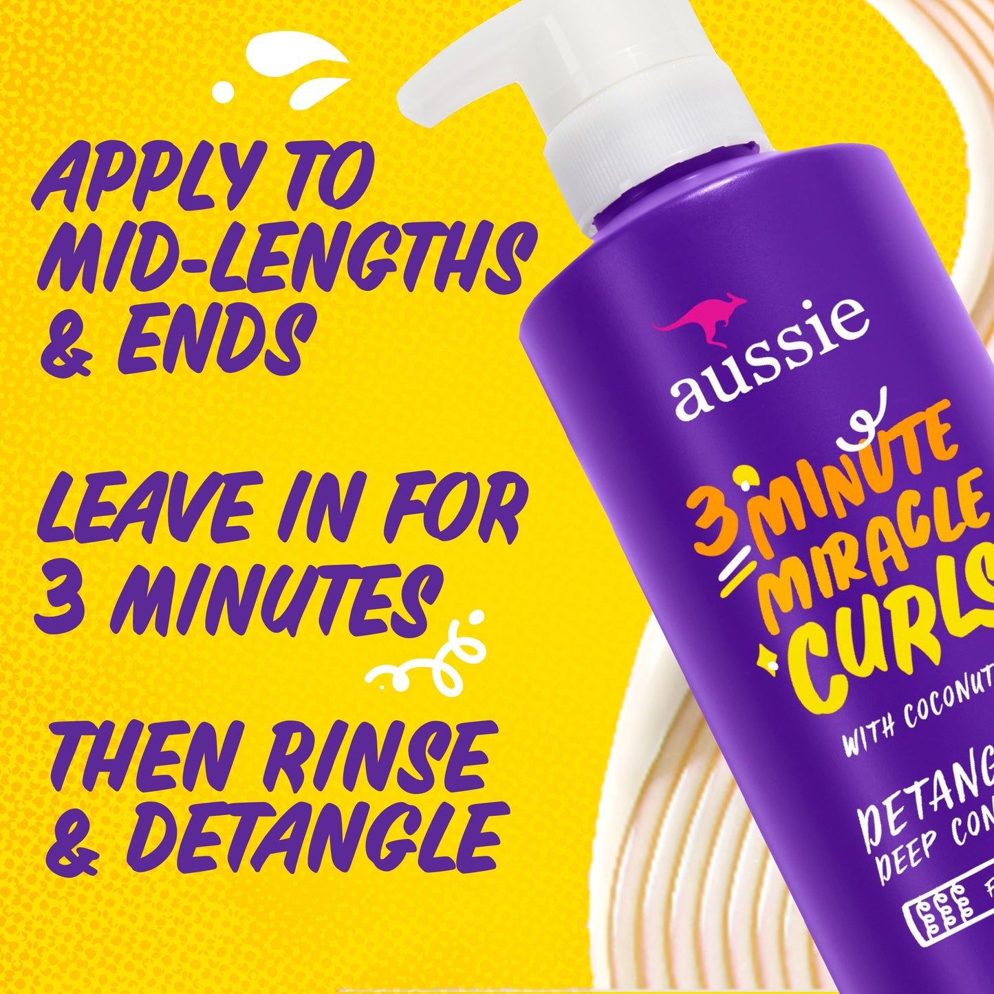 Aussie Miracle Curls 3 Minute Miracle Deep Conditioner - Coconut
