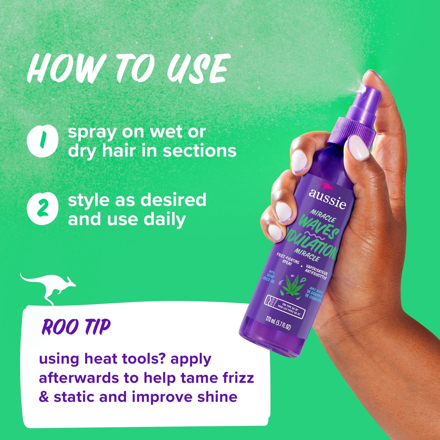 Aussie Miracle Waves Frizz-Fighting Spray