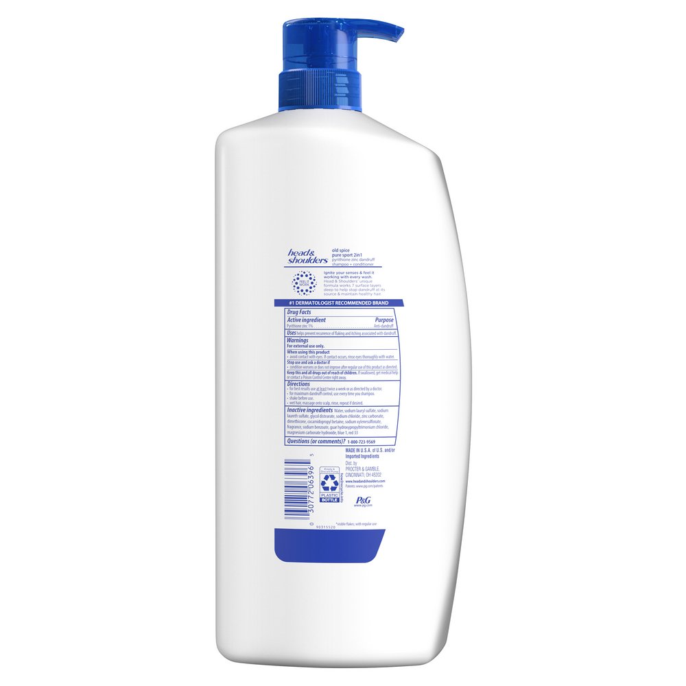 Head & Shoulders Old Spice Men 2 in 1 Dandruff Shampoo + Conditioner - Pure Sport