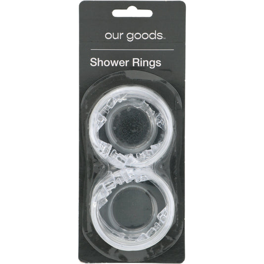 our goods Shower Curtain Rings - Clear