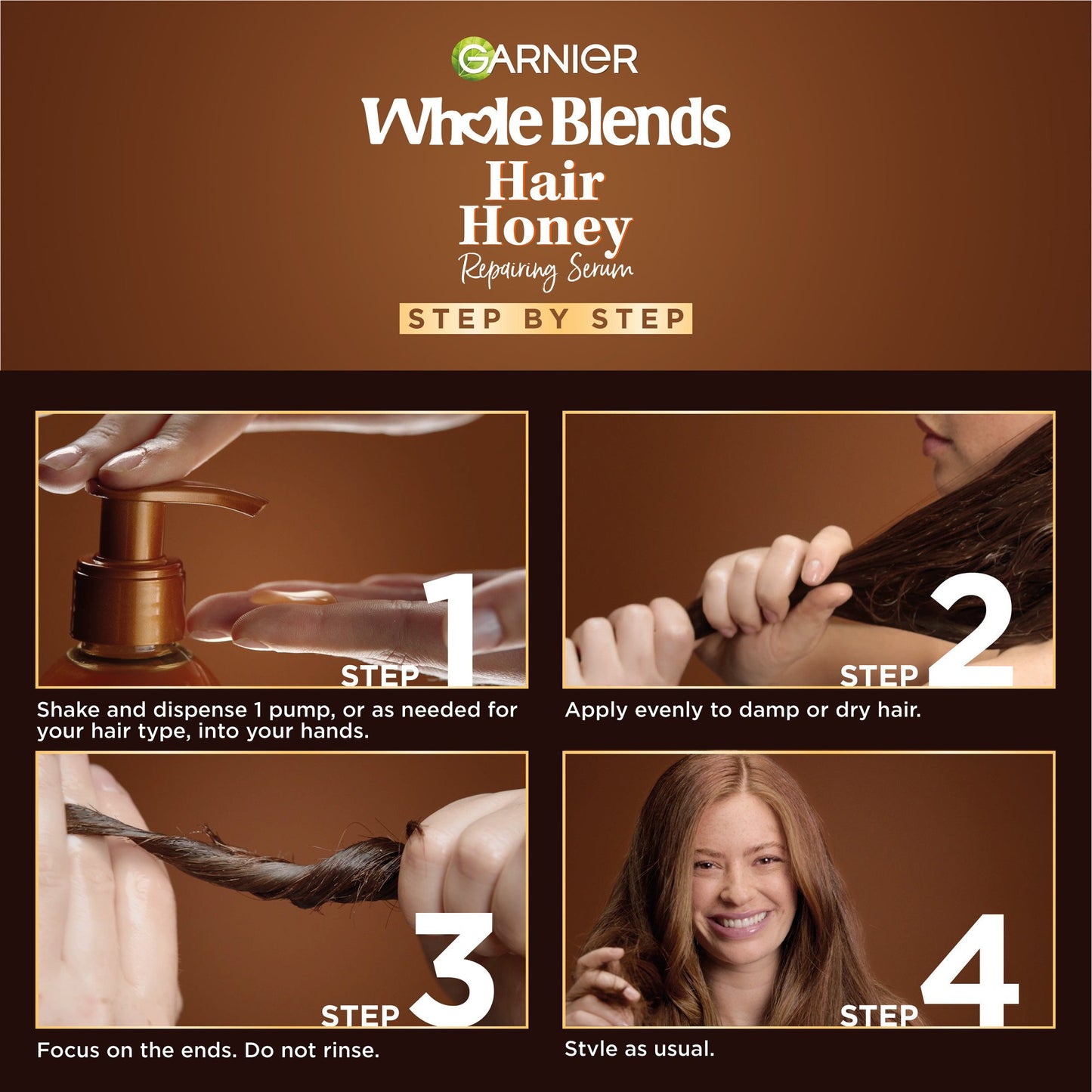 Garnier Whole Blends Hair Honey Repairing Serum