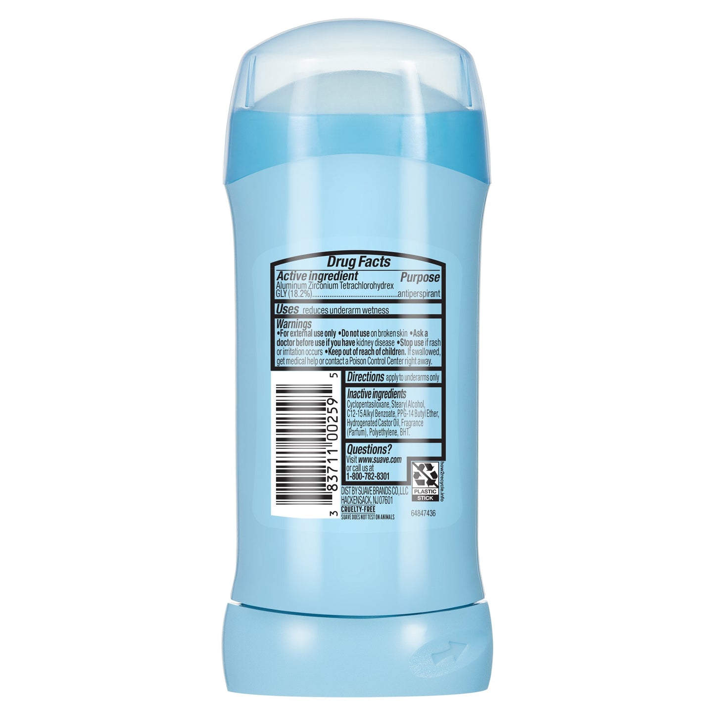 Suave Antiperspirant Deodorant for Women, Invisible Solid 48hr Protection - Cocoa Butter & Shea