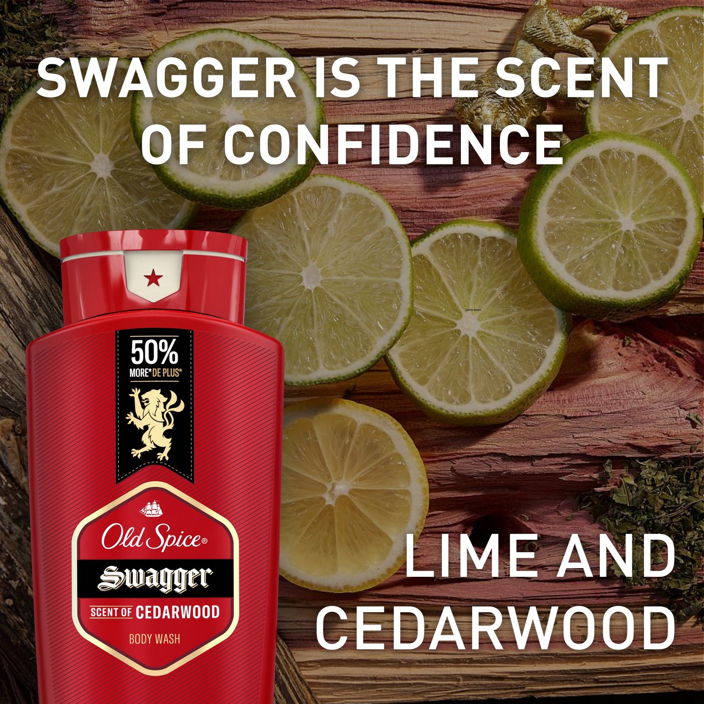 Old Spice Men's Body Wash, Swagger Scent of Cedarwood