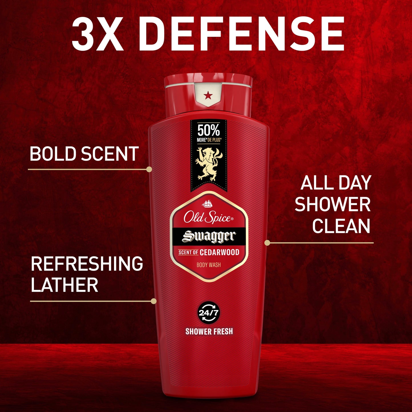 Old Spice Men's Body Wash, Swagger Scent of Cedarwood