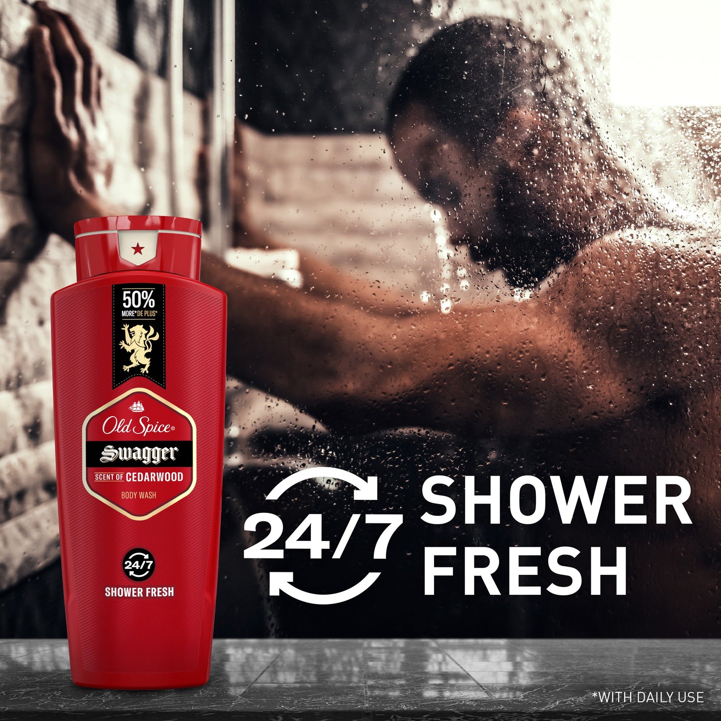 Old Spice Men's Body Wash, Swagger Scent of Cedarwood