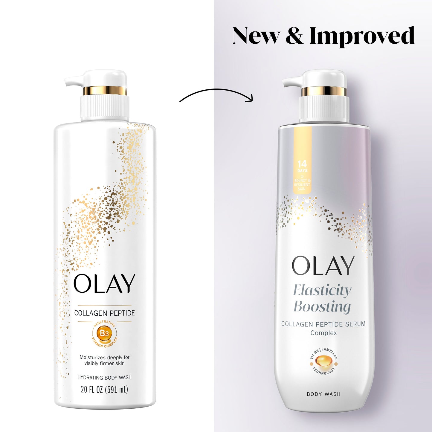 Olay Elasticity Boosting Body Wash with Collagen Peptide Serum Complex