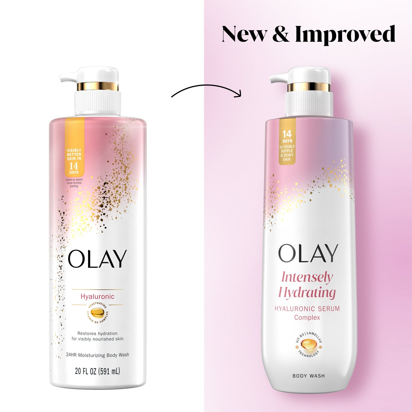 Olay Intensely Hydrating Body Wash with Hyaluronic Serum Complex