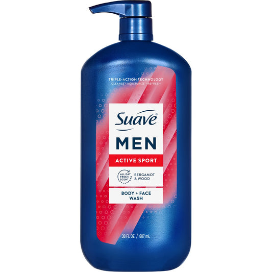 Suave Men Face & Body Wash - Active Sport