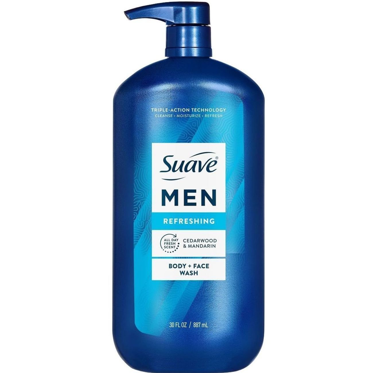 Suave Men Refreshing 2-in-1 Face & Body Wash - Cedarwood & Mandarin