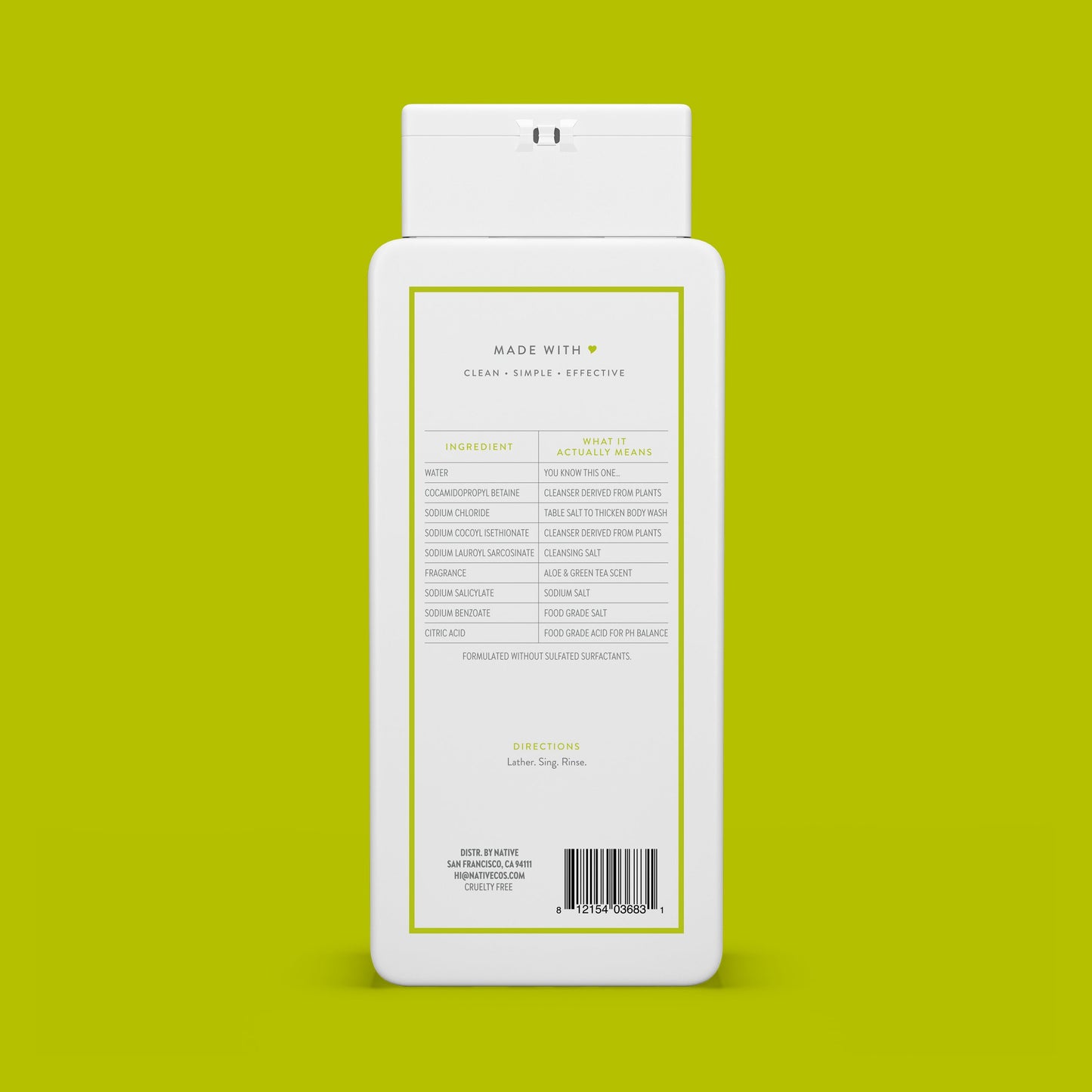 Native Body Wash - Aloe & Green Tea