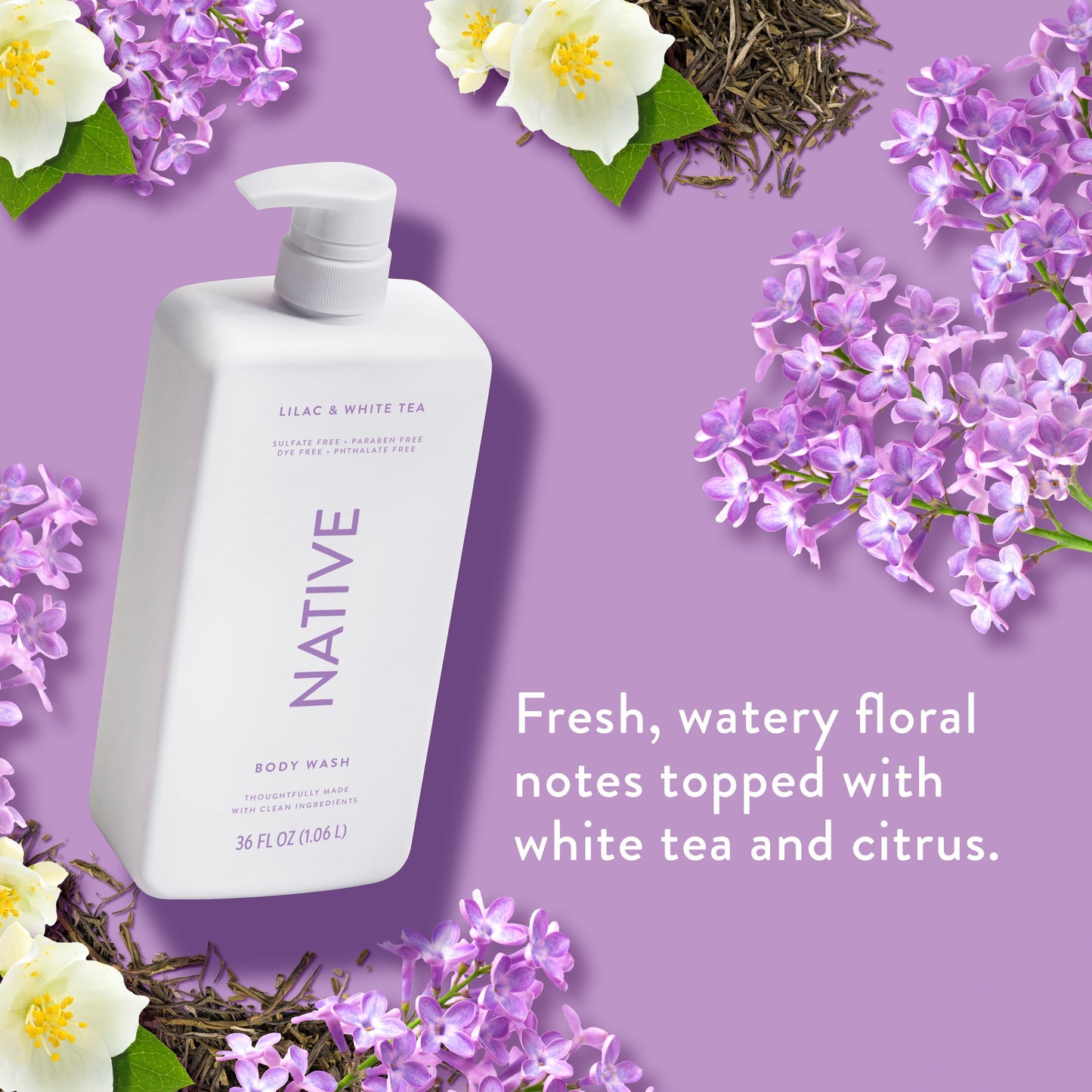 Native Body Wash - Lilac & White Tea