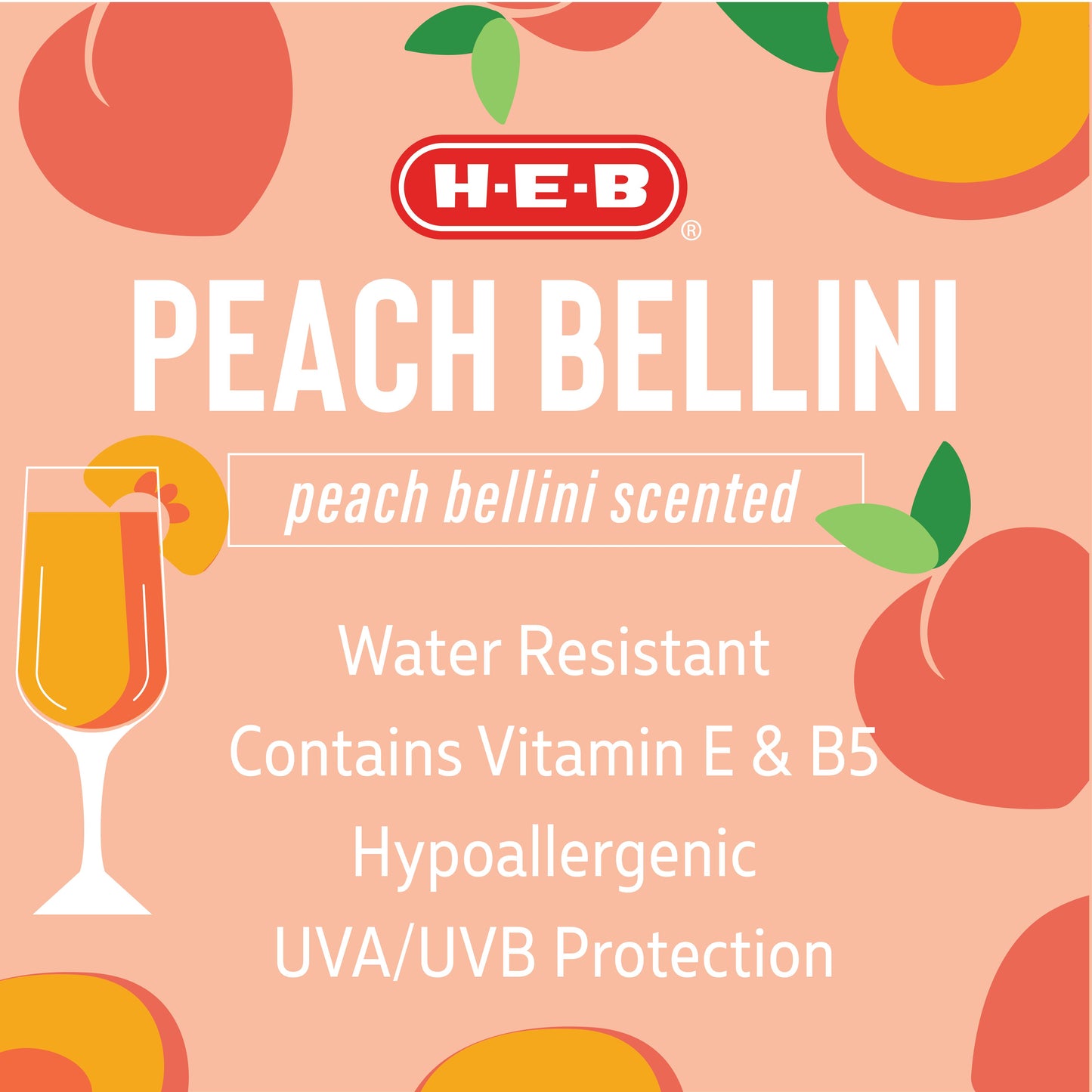 H-E-B Oxybenzone Free Peach Bellini Sunscreen Spray – SPF 50