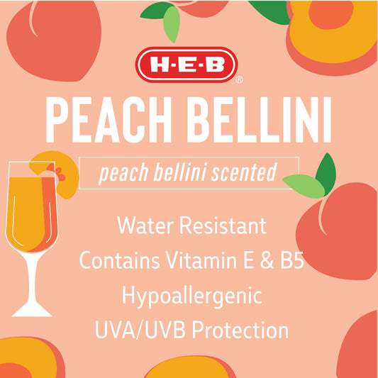 H-E-B Oxybenzone Free Peach Bellini Sunscreen Spray – SPF 50
