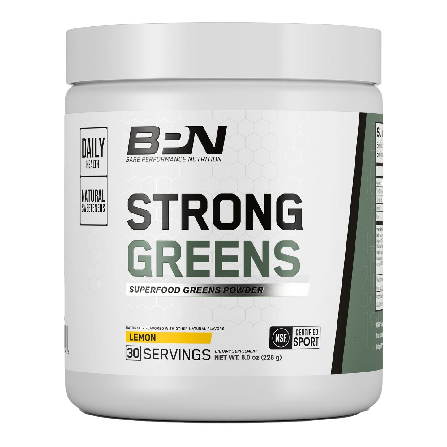Bare Performance Nutrition Strong Greens Superfood Greens Powder - Lemon