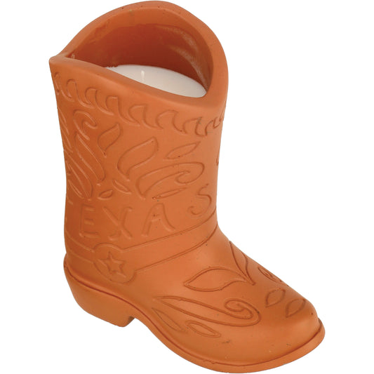 Foundry Candle Co. Terracotta Cowboy Boot Shape Candle - Texas Rose Scented
