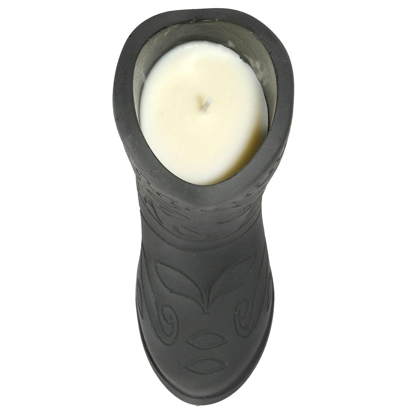 Foundry Candle Co. Oak & Bourbon Scented Cowboy Boot Candle - Black