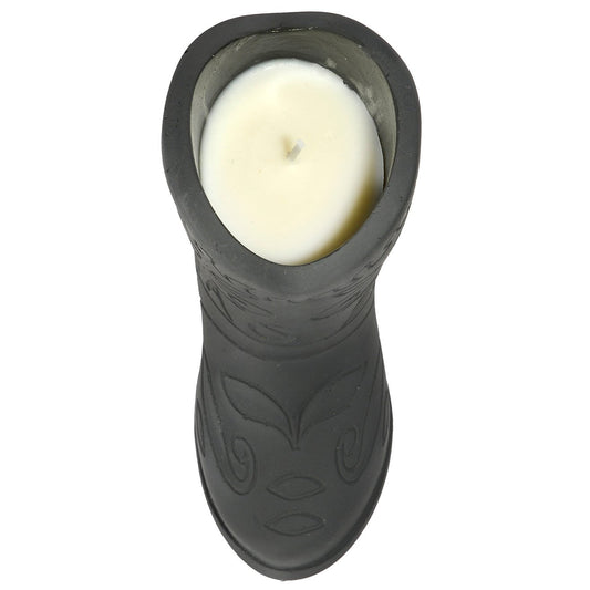 Foundry Candle Co. Oak & Bourbon Scented Cowboy Boot Candle - Black