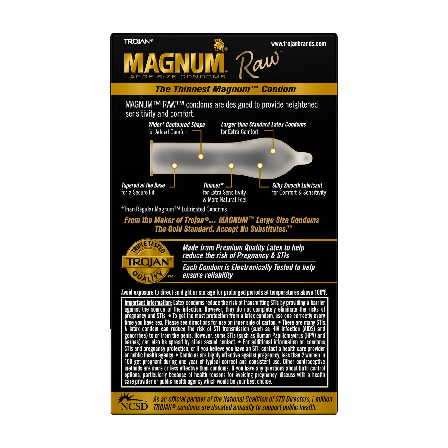 Trojan MAGNUM Raw Lubricated Condoms
