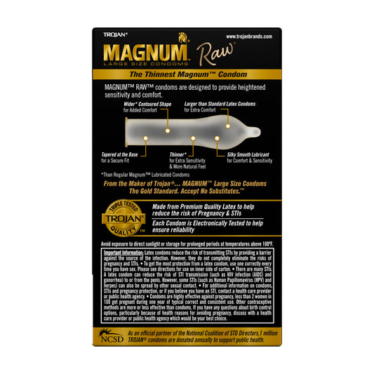 Trojan MAGNUM Raw Lubricated Condoms