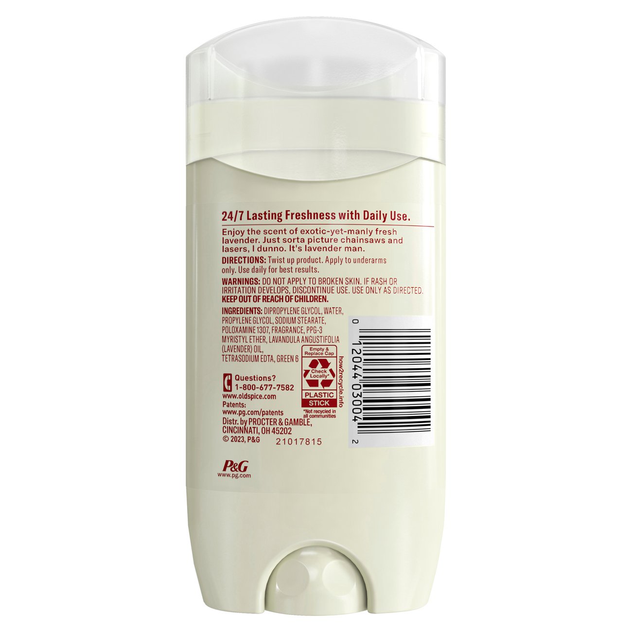 Old Spice Deodorant Aluminum-Free - Wilderness with Lavender