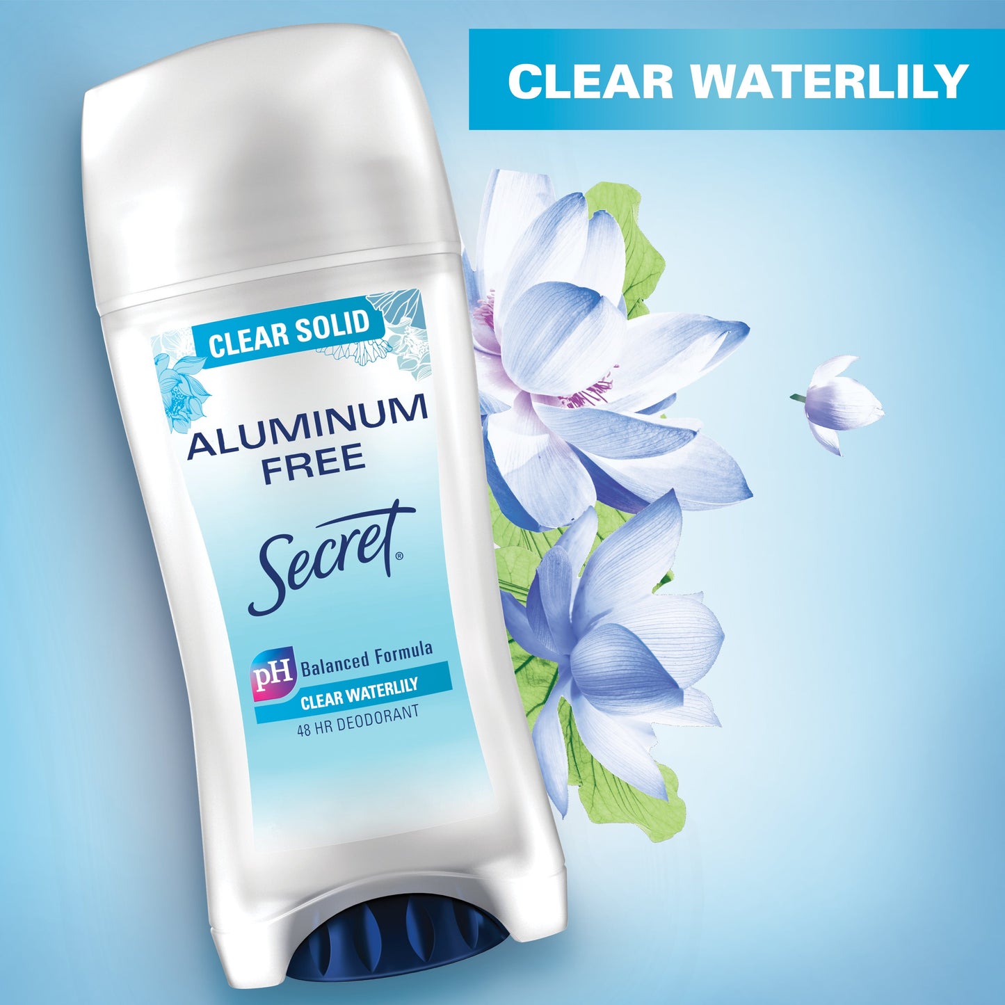 Secret Aluminum Free 48 Hr Deodorant - Waterlily