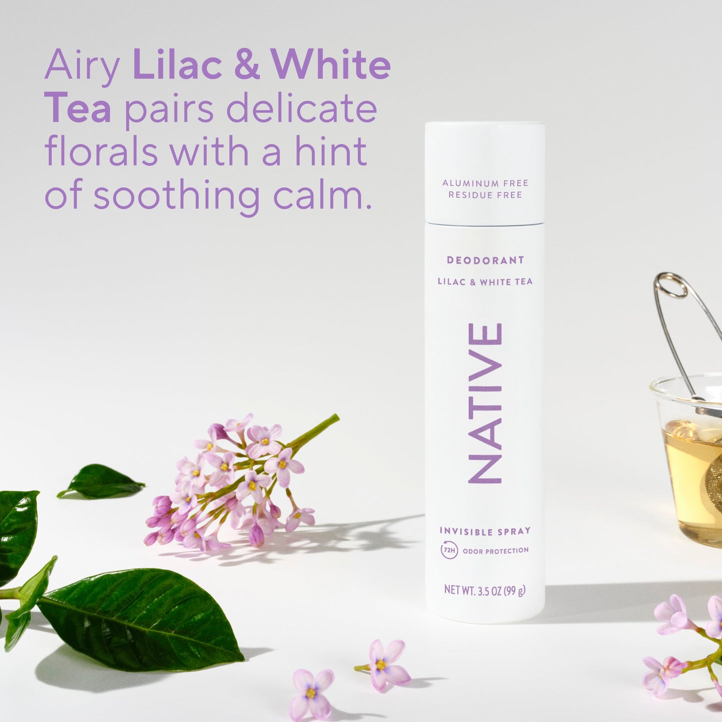 Native Deodorant & Body Spray - Lilac & White Tea