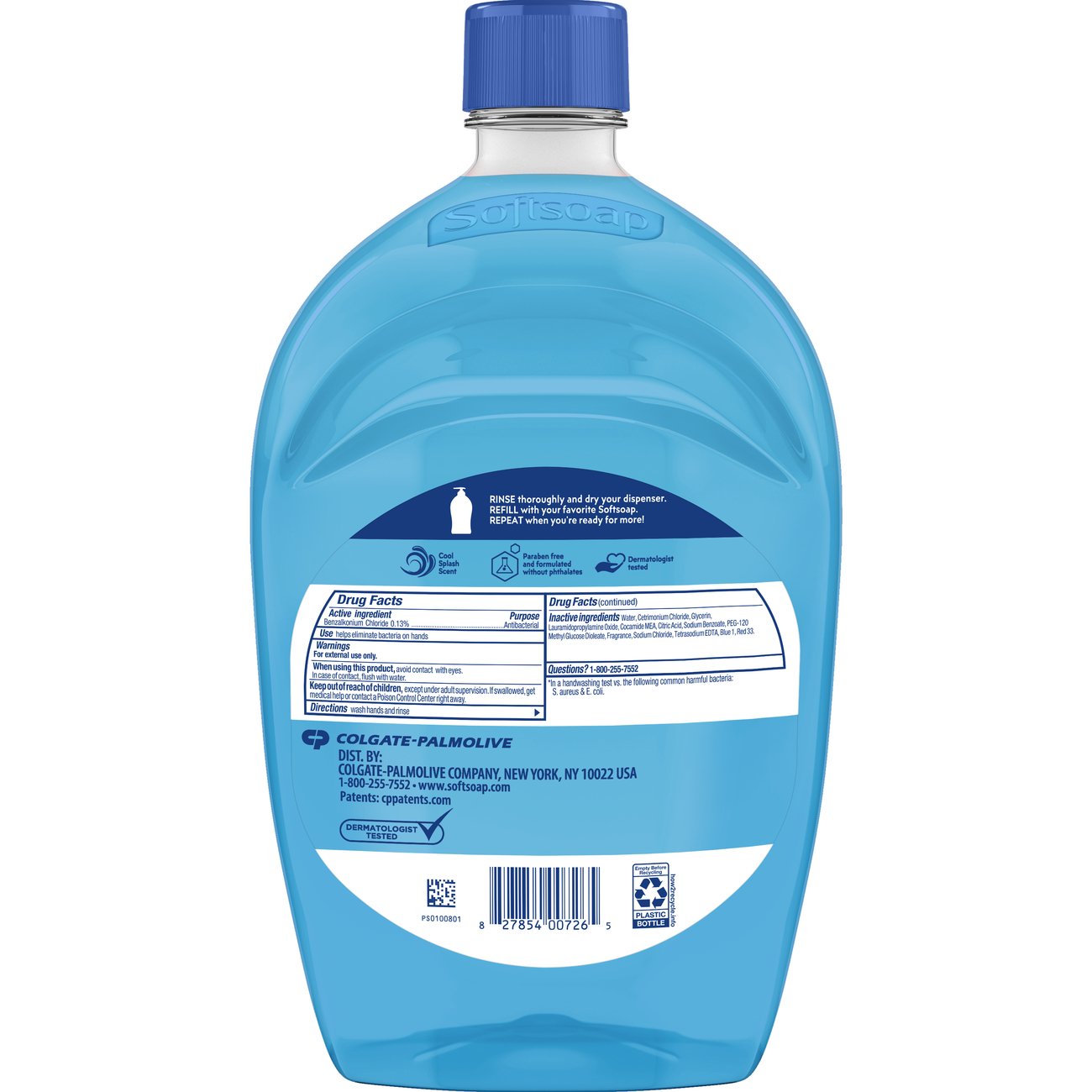Softsoap Liquid Antibacterial Hand Soap Refill - Cool Splash