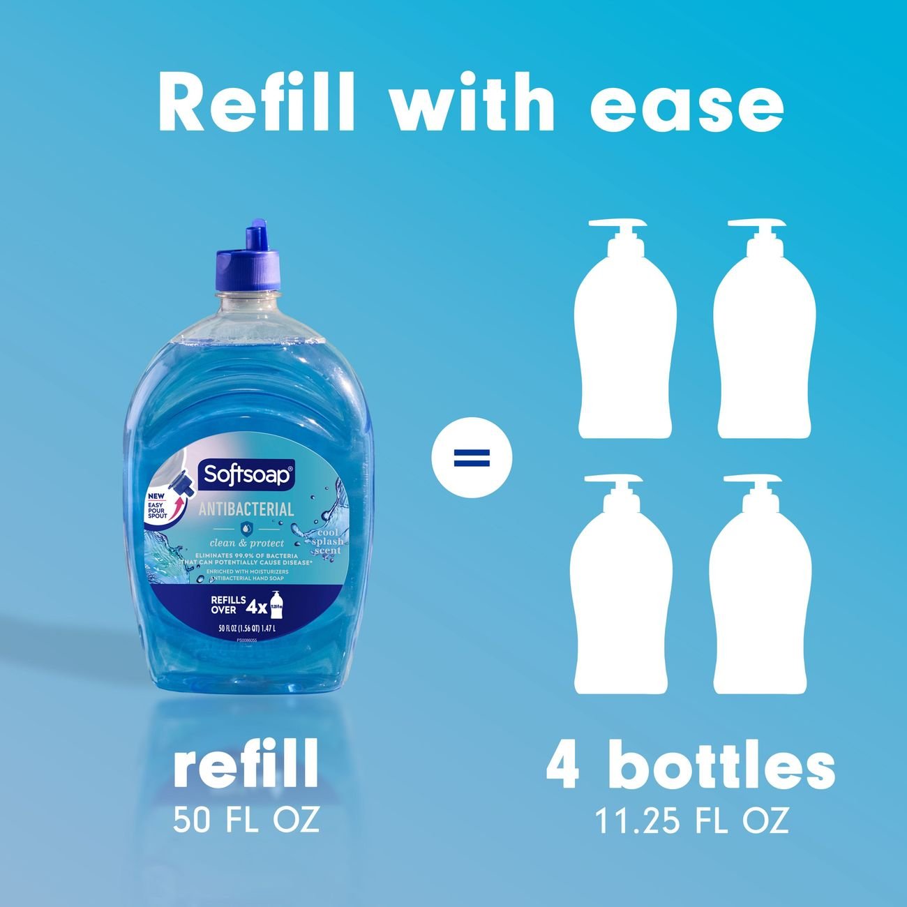 Softsoap Liquid Antibacterial Hand Soap Refill - Cool Splash