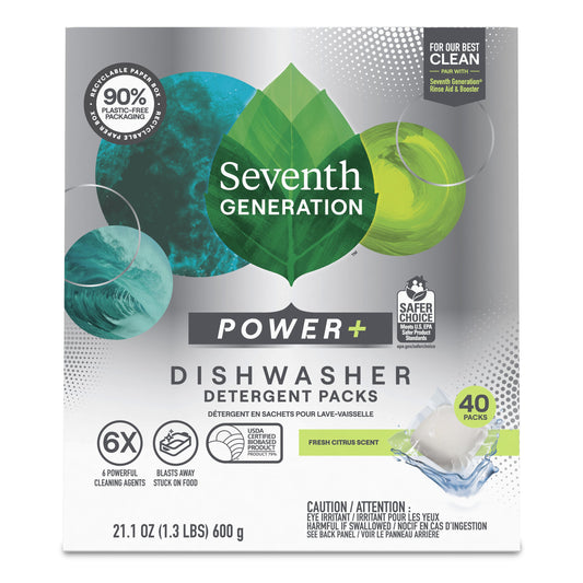 Seventh Generation Power Plus Dishwasher Packs - Citrus