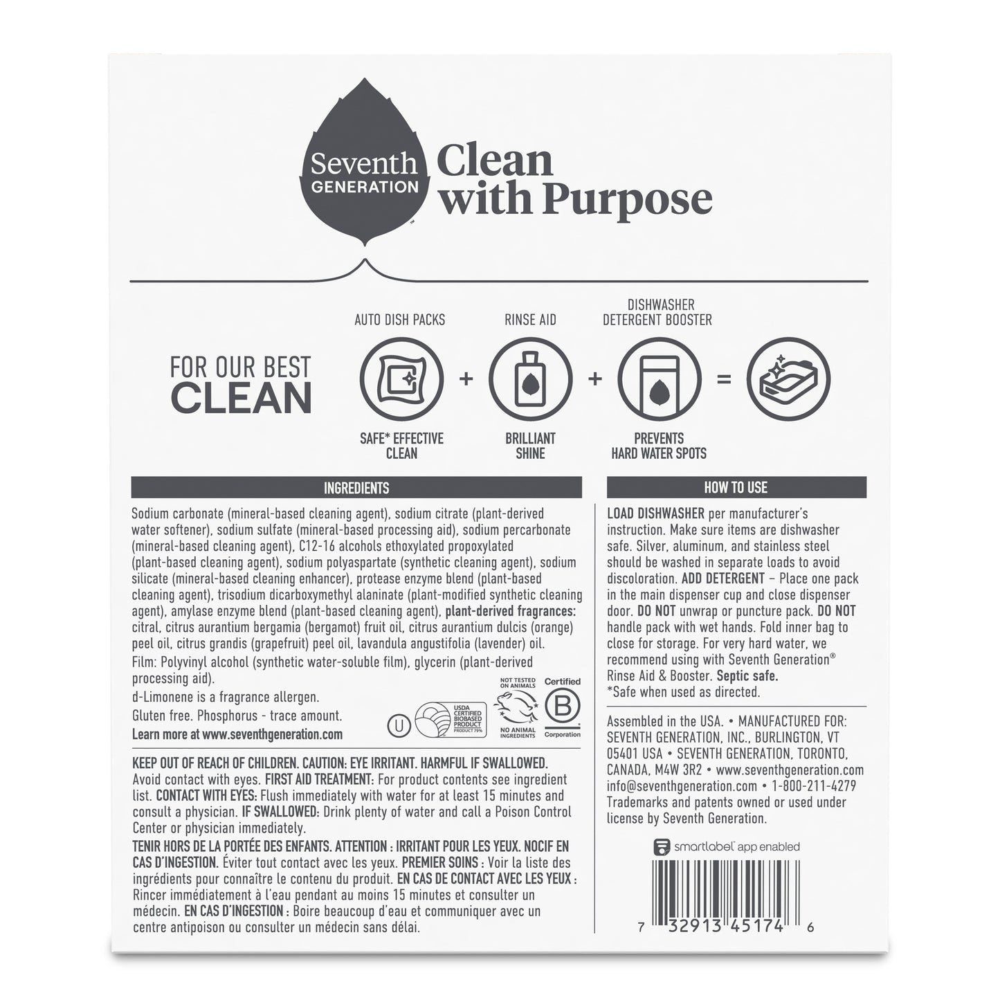 Seventh Generation Power Plus Dishwasher Packs - Citrus