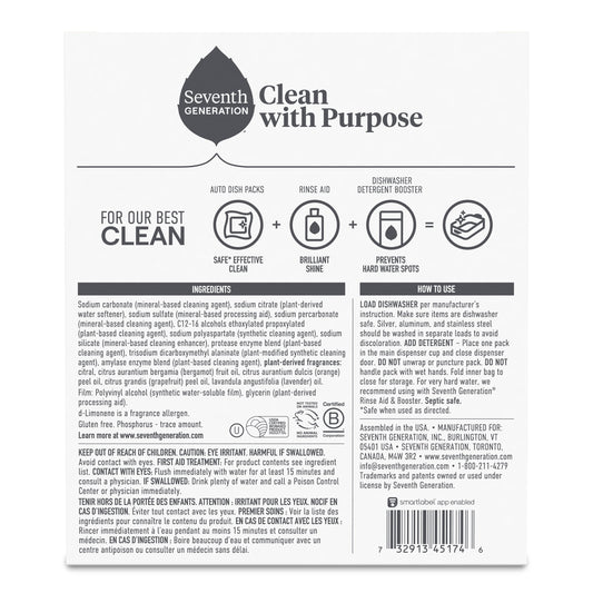 Seventh Generation Power Plus Dishwasher Packs - Citrus