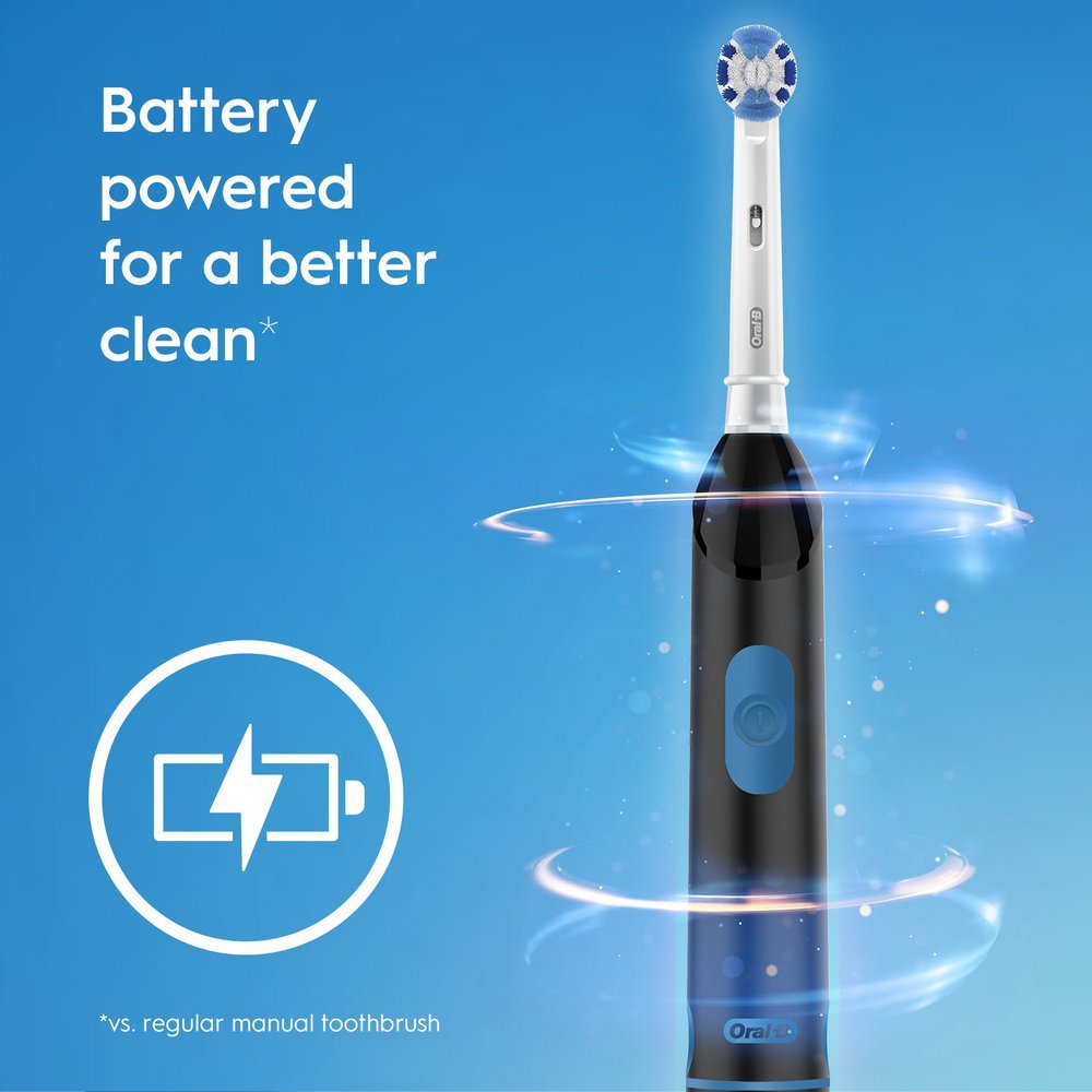 Oral-B Revolution Battery Toothbrush with Brush Head - Black