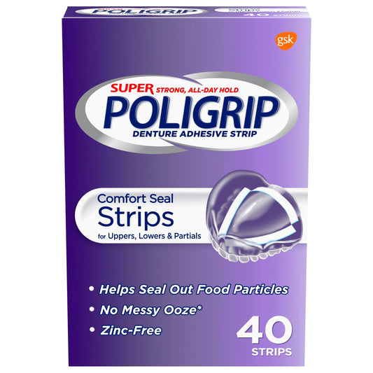 Super Poligrip Comfort Seal Denture Adhesive Strips